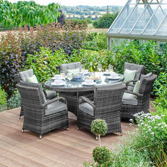 Grey Rattan with Grey Cushions