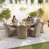 Willow Rattan with Beige Cushions