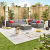 Slate Grey Rattan with Grey Cushions